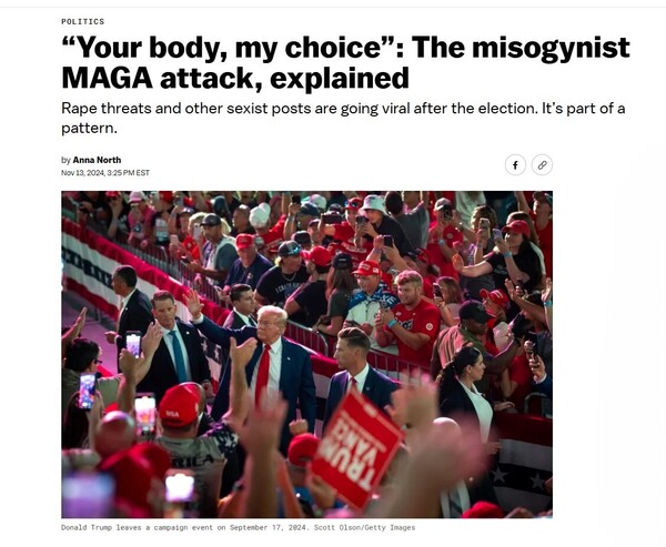 Screenshot of VOX article "Your Body, My Choice"