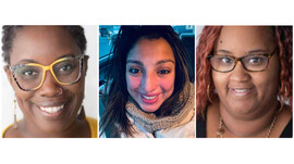 Headshots of three women from the resource