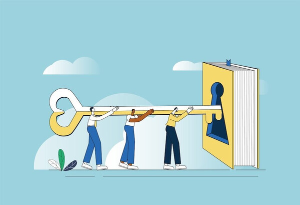 Key unlocking book