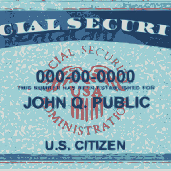A graphic image of a Social Security card