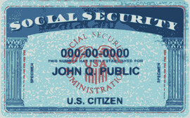 A graphic image of a Social Security card
