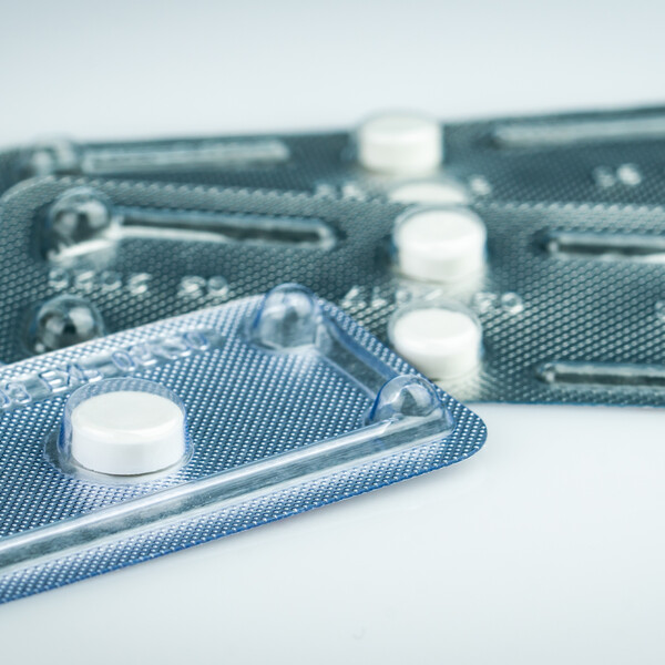 A stack of emergency contraception pills