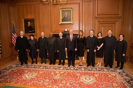 President Donald J. Trump and First Lady Melania Trump participate in a meet and greet with Supreme Court Justices Thursday, November 8, 2018, at the Supreme Court of the United States in Washington, D.C.