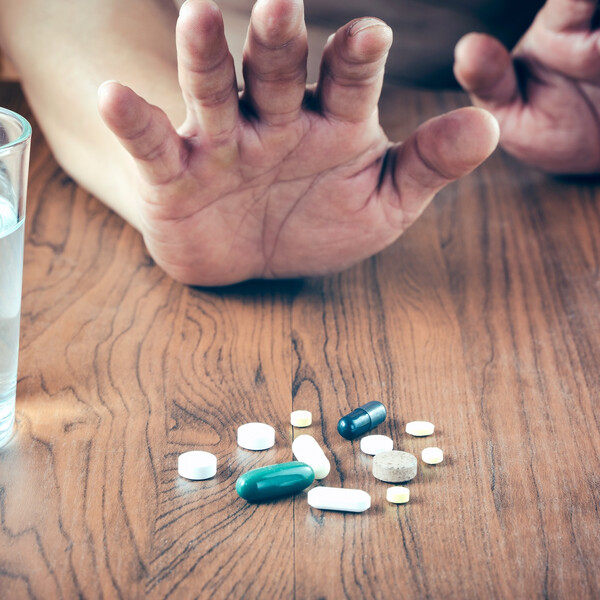 A person refusing pills
