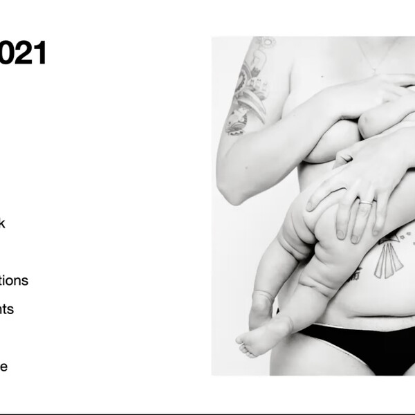 A screenshot from the presentation that includes the torso of ash luna breastfeeding her baby