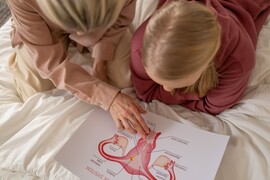 Mother and daughter looking at anatomy scaled jpg