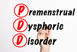 The words "Premenstrual Dysphoric Disorder" written in marker.