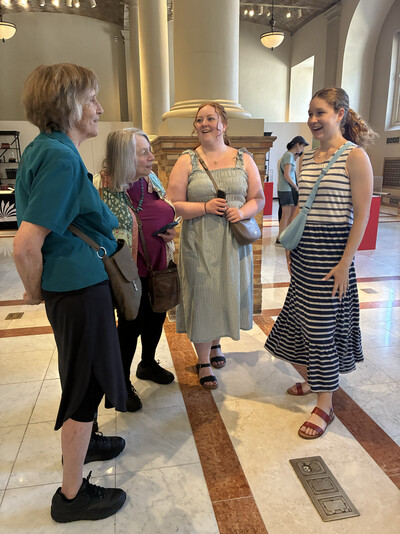 Chatting at BPL open house
