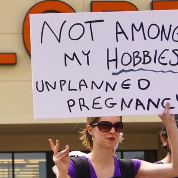 Hobby lobby protest by light brigading