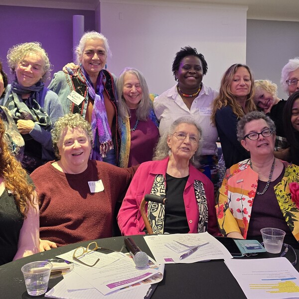 Members of the Our Bodies Ourselves Community celebrating the relaunch of the website on September 26, 2024.