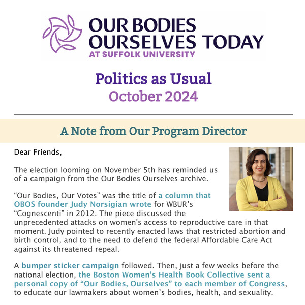 A screenshot of the October Newsletter