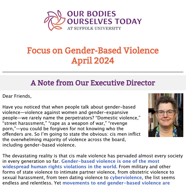 A screenshot of the OBOS newsletter for April 2024