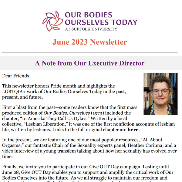 A screenshot of the OBOS 2023 June Newsletter.