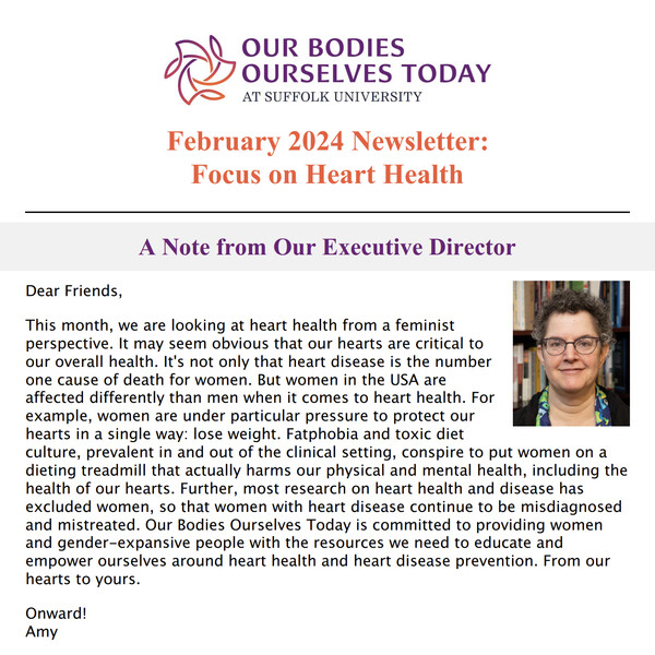 A screenshot of the OBOS 2024 February Newsletter.