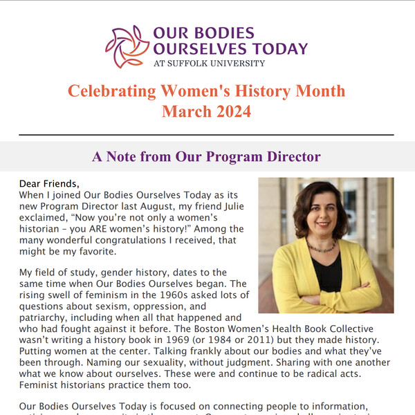 A screenshot of the OBOS 2024 March Newsletter.