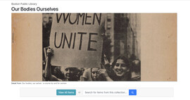 A screenshot of the home page for the Boston Public Library exhibit
